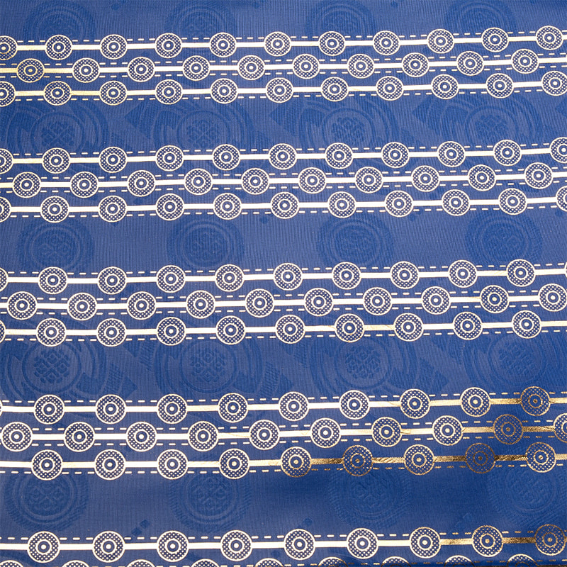 TMIE-06-5 Dyed Colors Embossed Gold Bazin Fabric