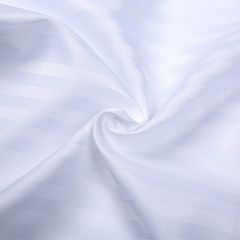 TMIE-01-5 Fish Bone Pattern Herringbone White Color Dyed Bright Colors For Curtain Mattress Textile Fabric Industry
